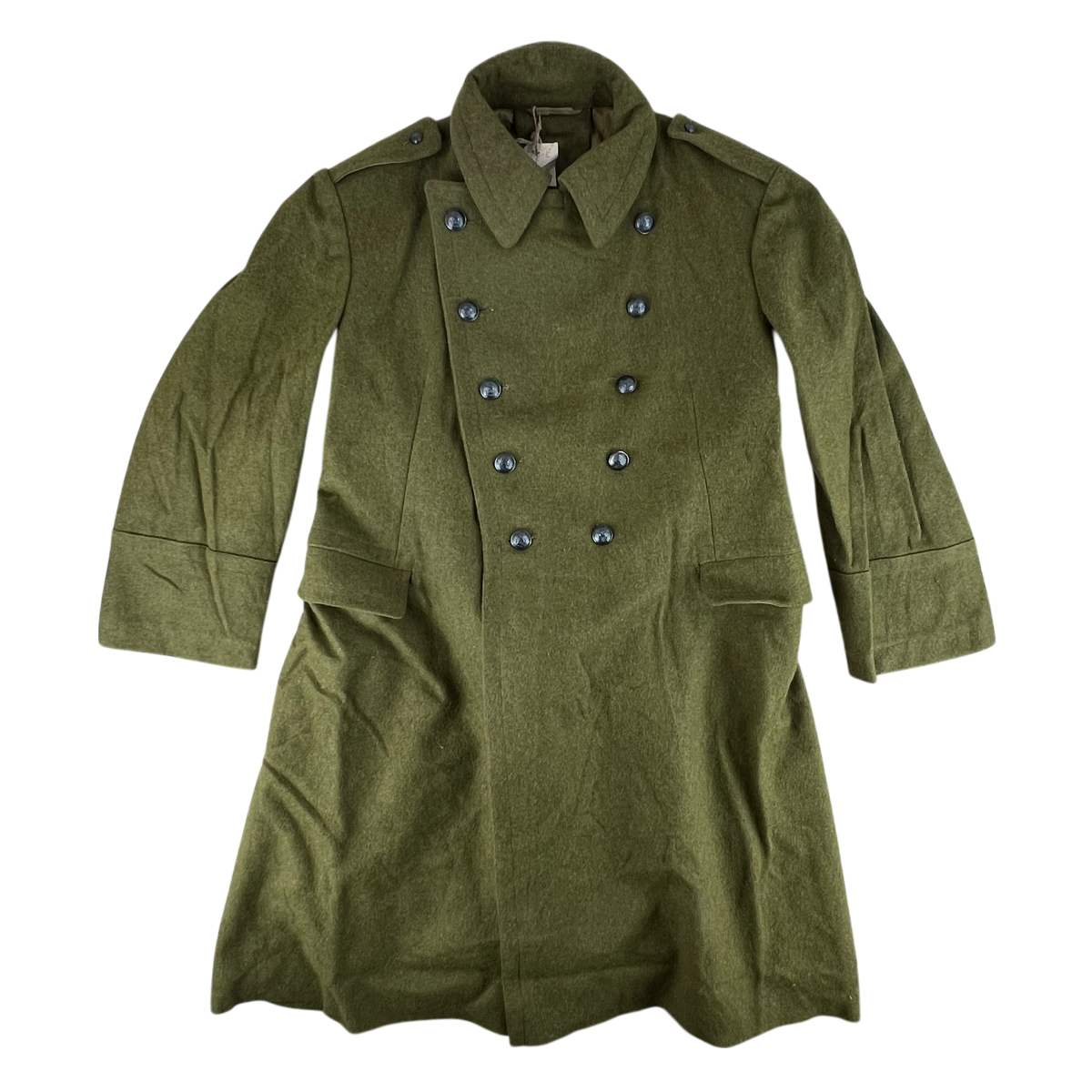 Romanian People's Army 70's Khaki Wool Greatcoat - Large