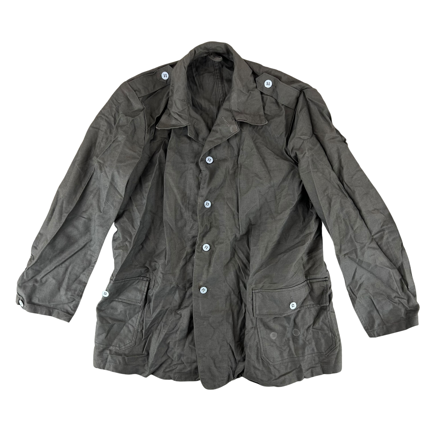 Swedish Army M40 "Grötrock" Brown Work Jacket - Large