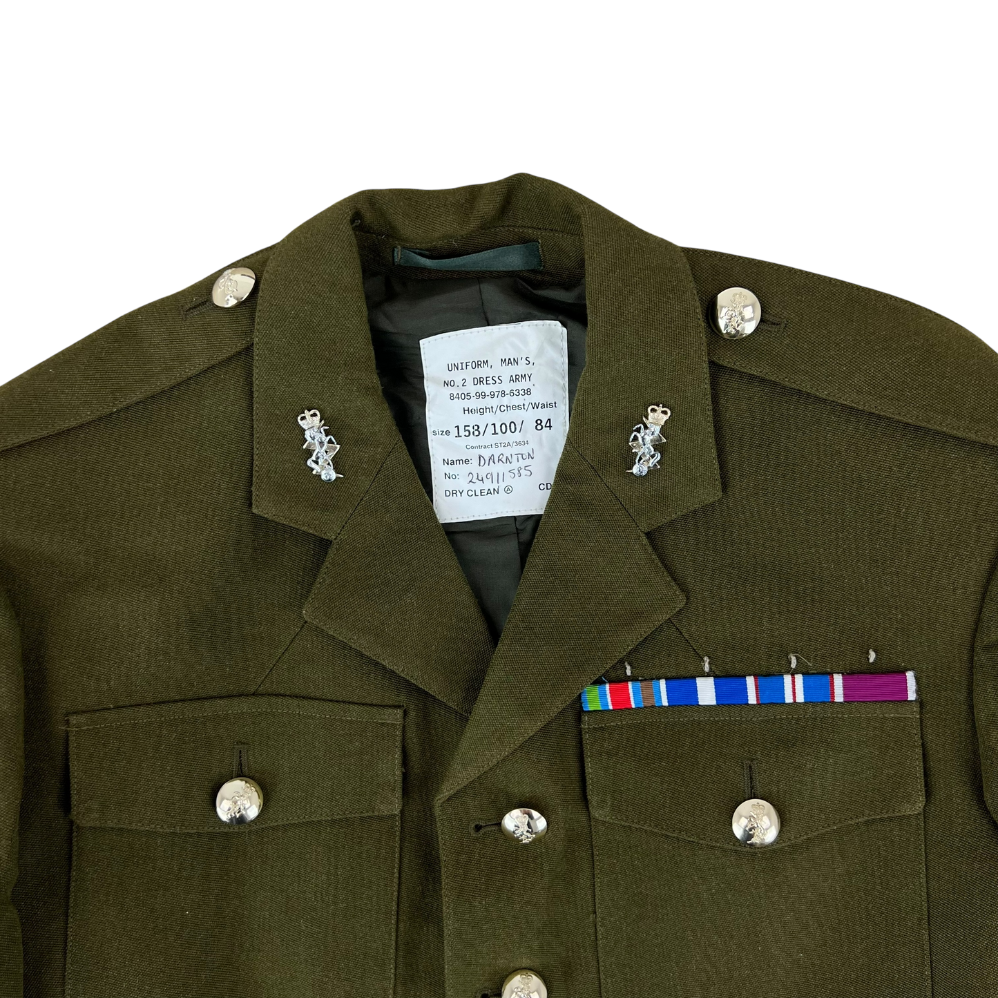 British Army 1980 Pattern No. 2 Olive Green Dress Jacket - REME - Medium 158/100