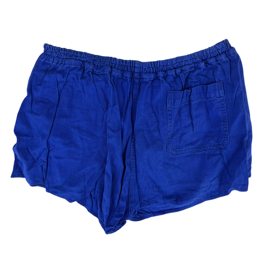 West German Army Cotton PTI Blue Swim Shorts - Small