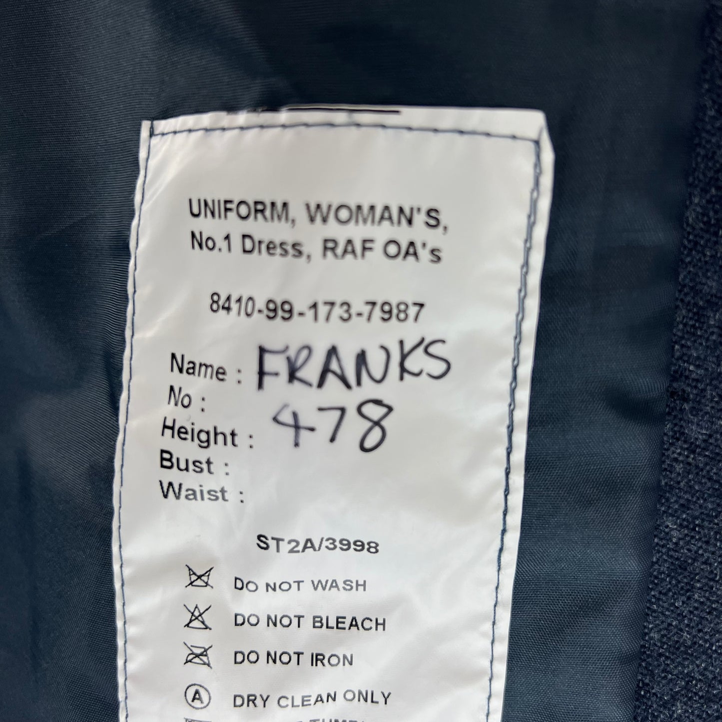 British Royal Air Force No. 1 OA Dress Jacket - WRAF - Medium