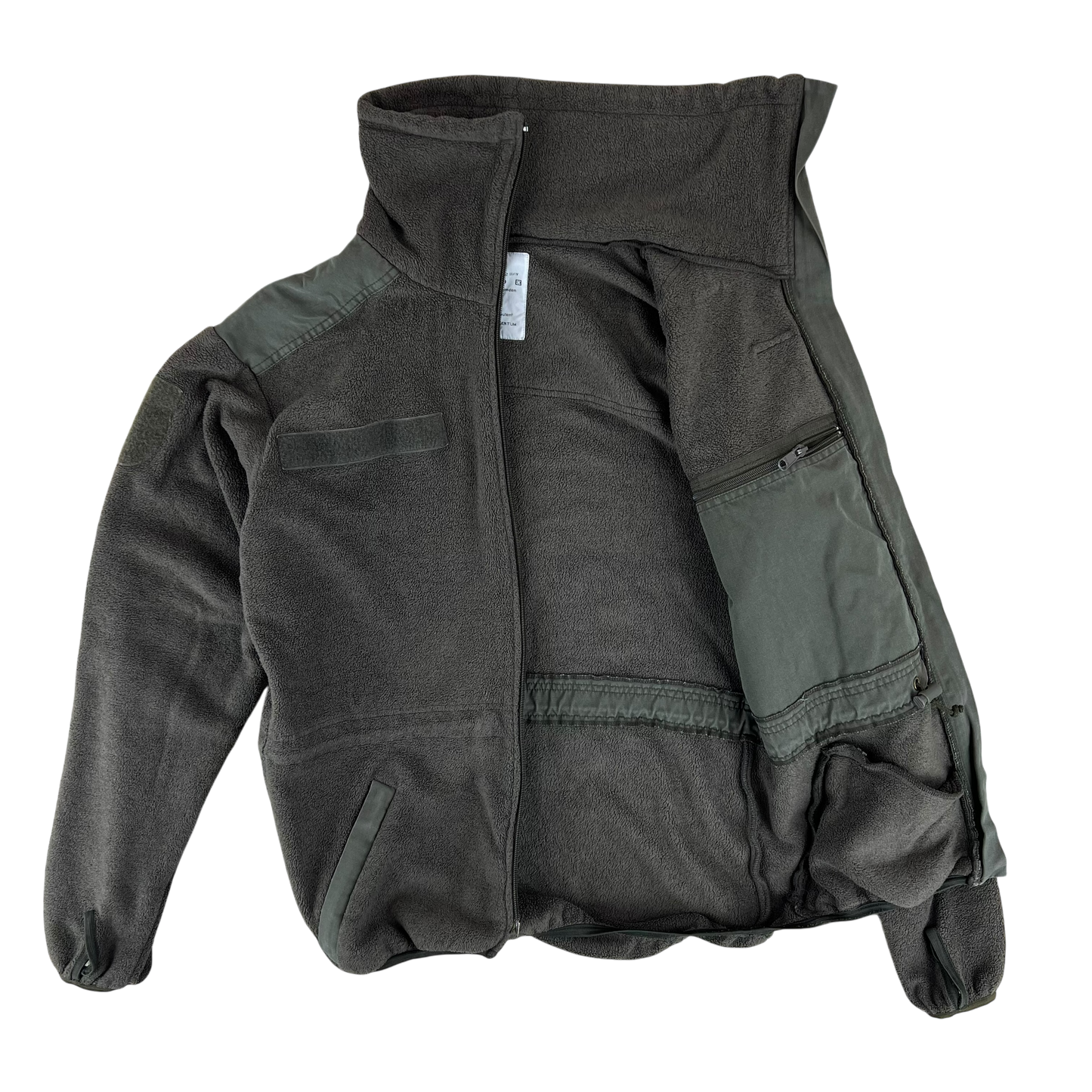 Austrian Army Olive Fleece Cardigan - Small 88-92 III/IV