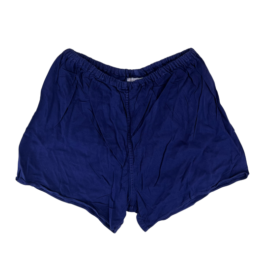 West German Army Cotton PT Navy Blue Swim Shorts - Medium