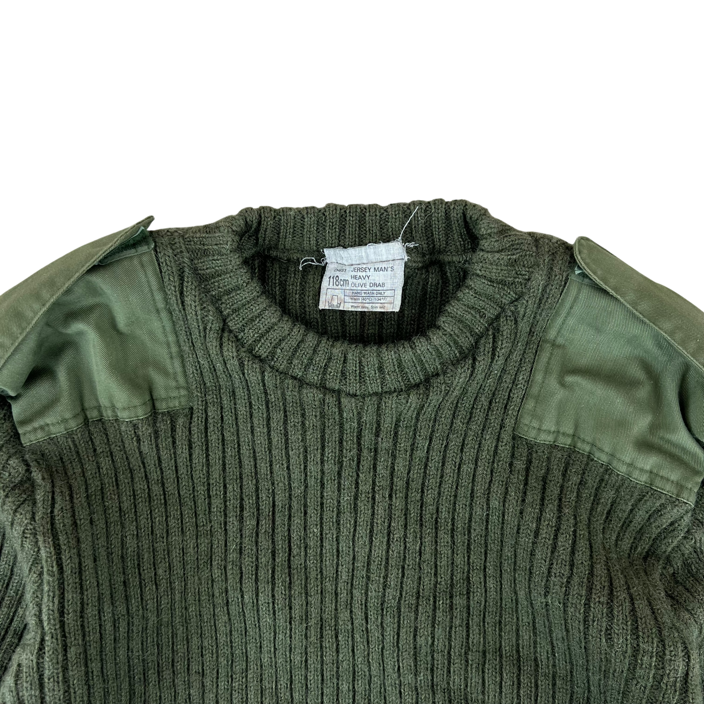 British Army Olive Green Pullover Jumper - Large 118cm