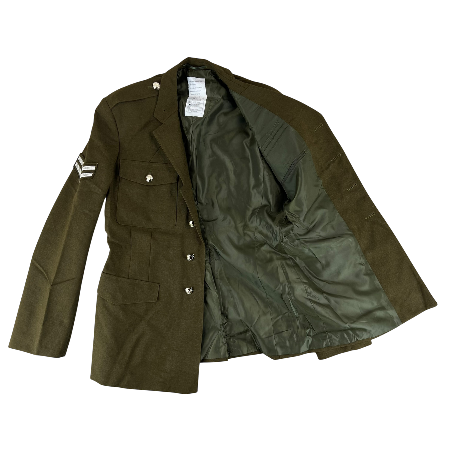 British Army 1980 Pattern No. 2 Olive Green Dress Jacket - Royal Artillery Regiment - Medium 176/104
