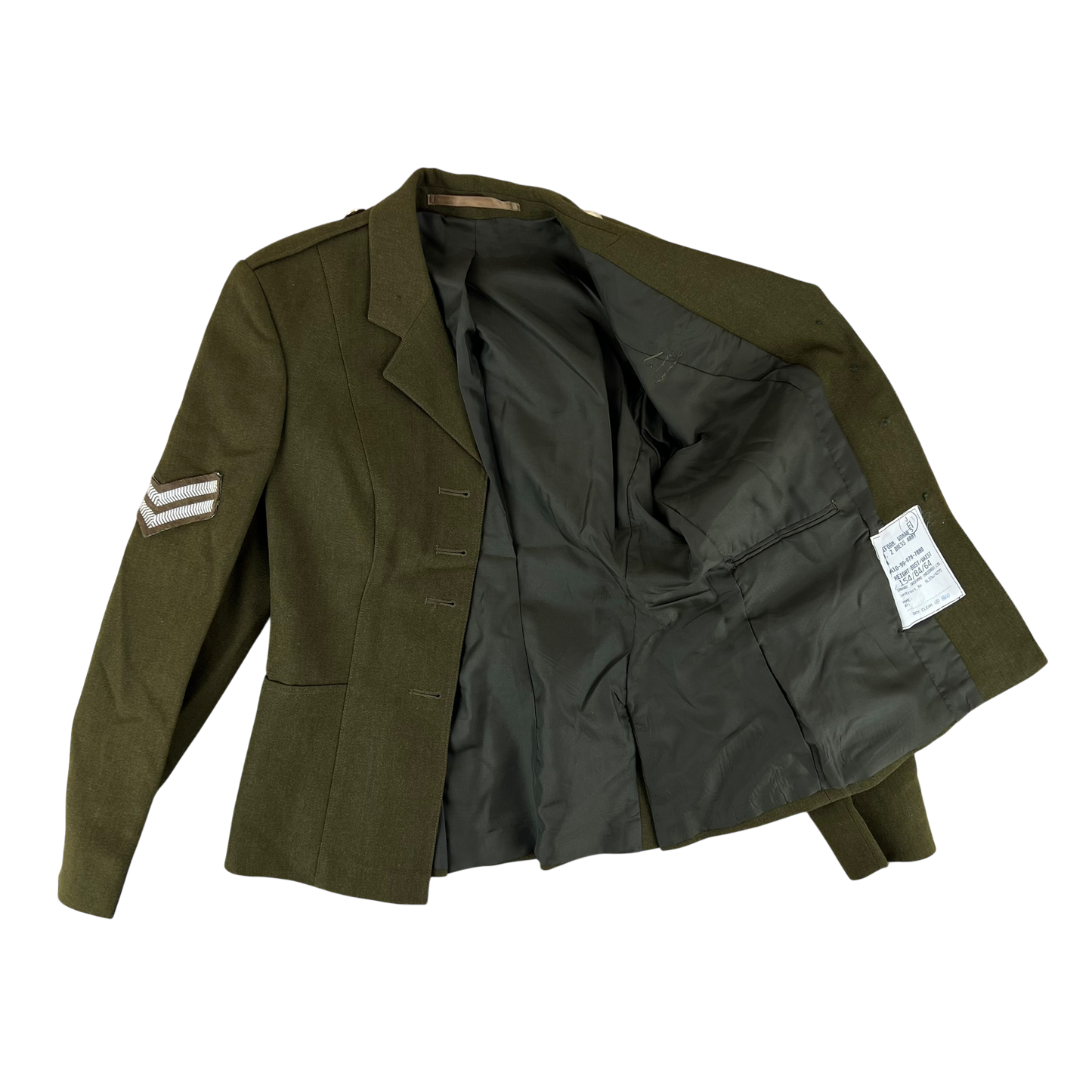 British Army 1980 Pattern Women's No. 2 Olive Green Dress Jacket - Adjutant Generals Corps - X Small 154/84