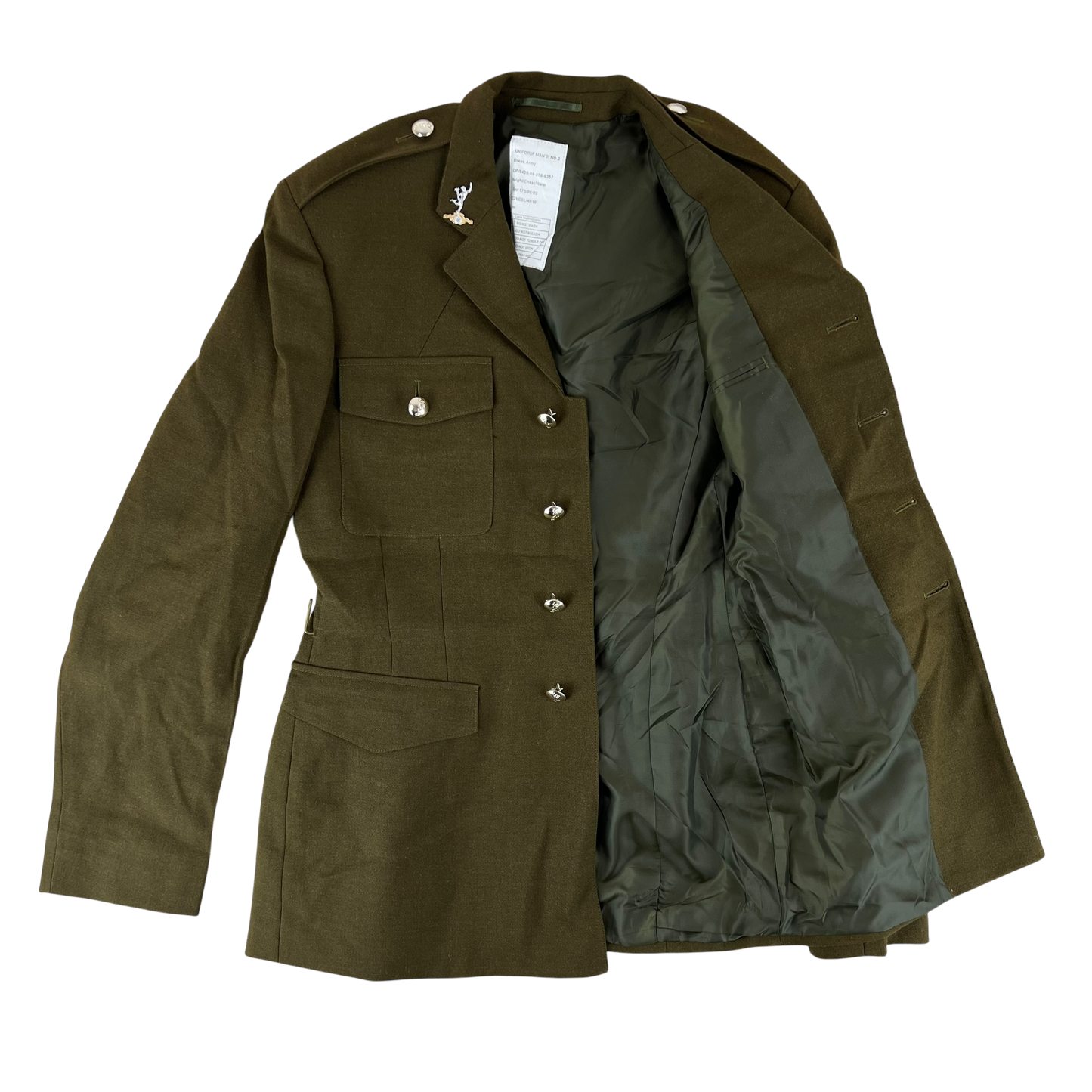 British Army 1980 Pattern No. 2 Olive Green Dress Jacket - Royal Signals - Medium 176/96