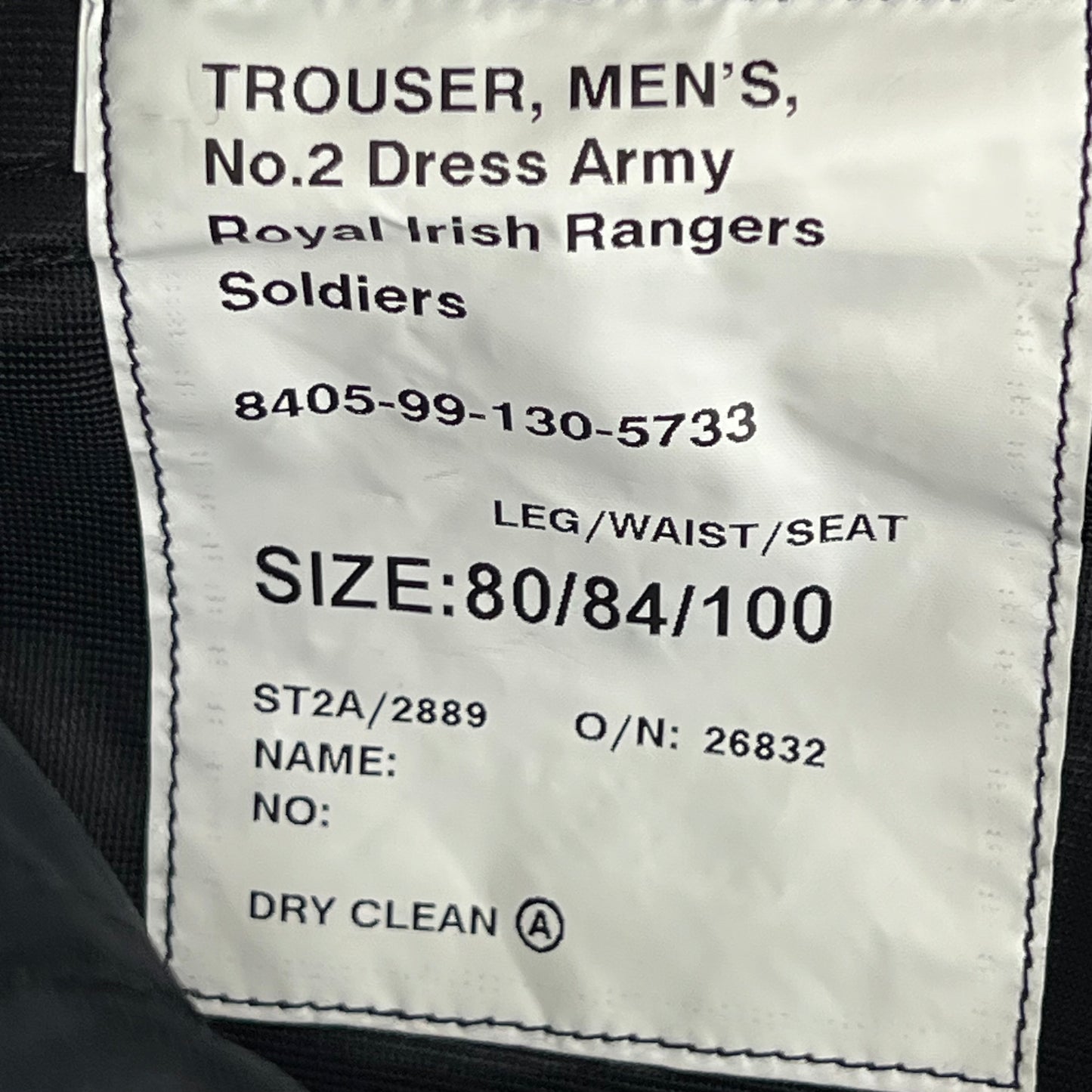 British Army Royal Irish Rangers No. 2 Dress Trousers - W33 L31