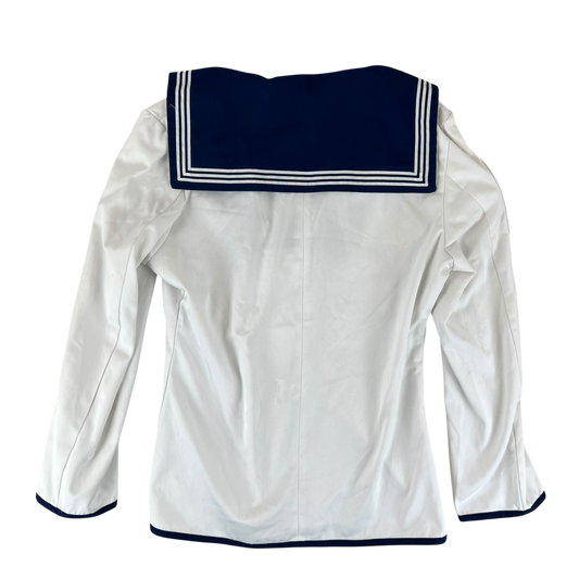 British Royal Navy Class II White Jumper Sailor's Top - Medium 176/96