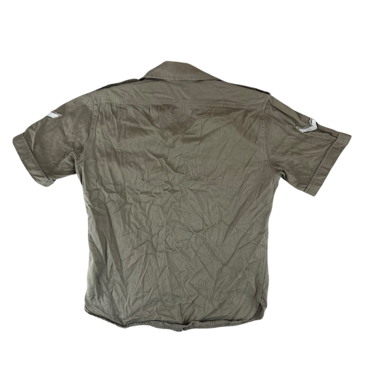 Greek Army M65 Khaki Shirt Short Sleeve - Small