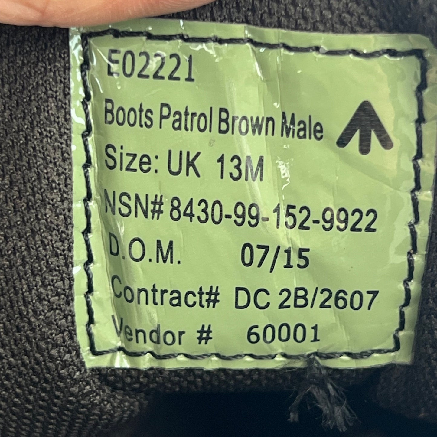 British Army Bates Brown Patrol Boots - Size 13M