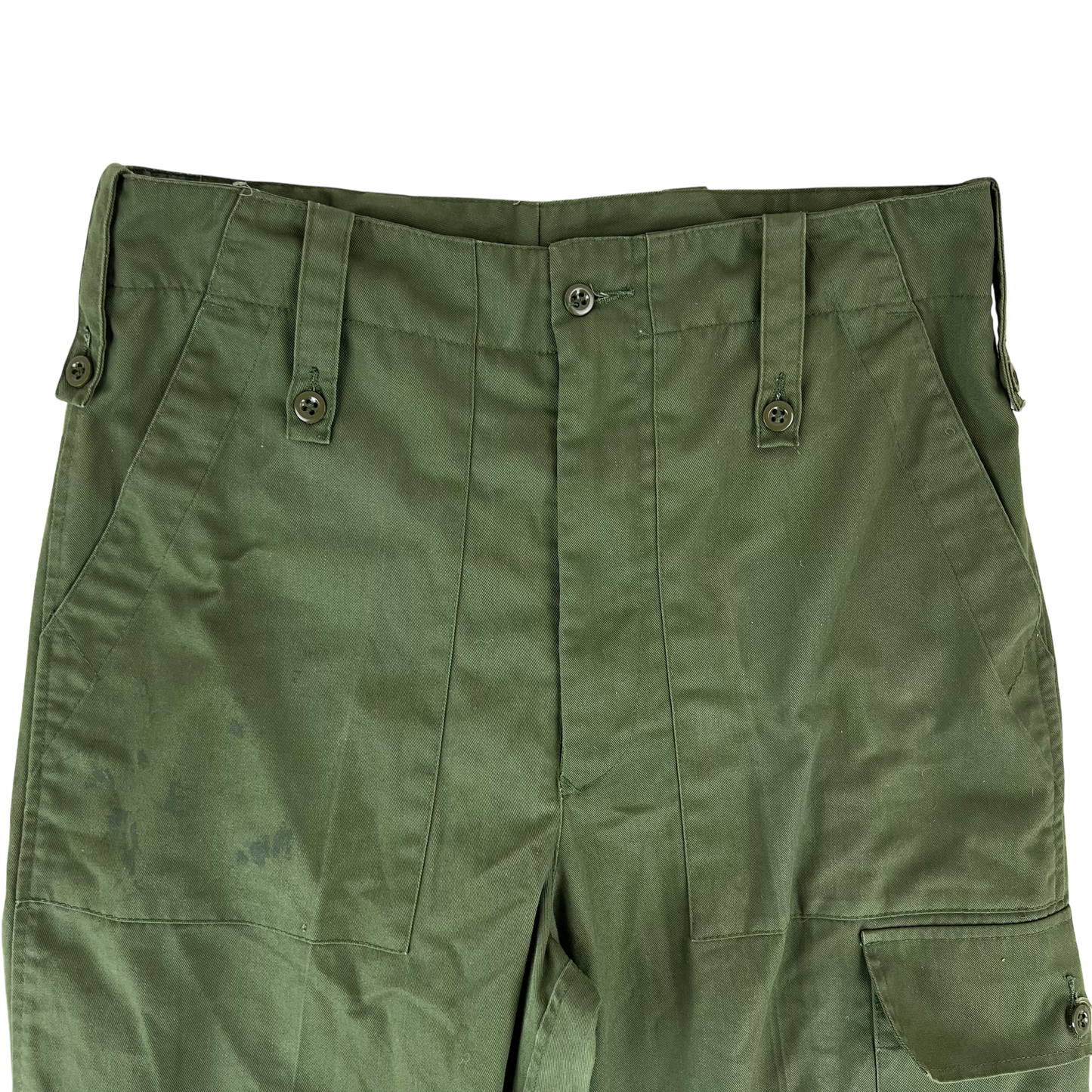British Army Olive Green Fatigue Work Trousers - W32 L32
