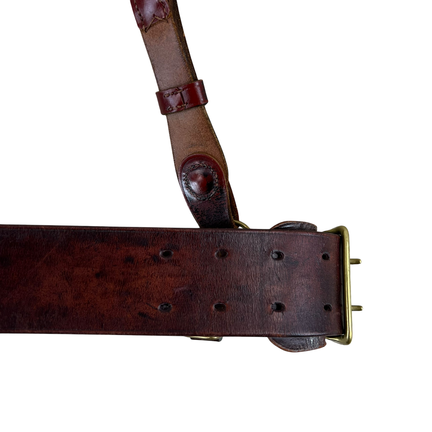 British Army Brown Sam Browne's Leather Belt - Small