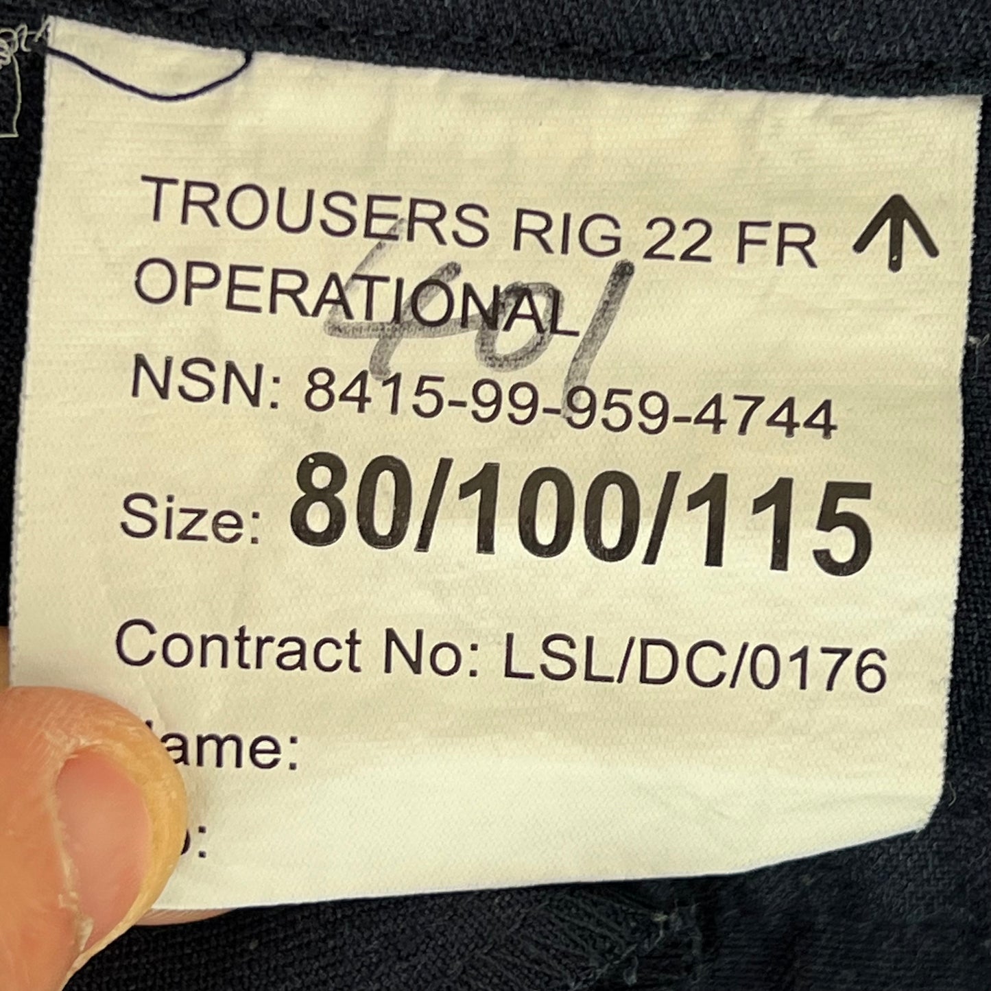 British Royal Navy FR Combat Trousers - W38 L30