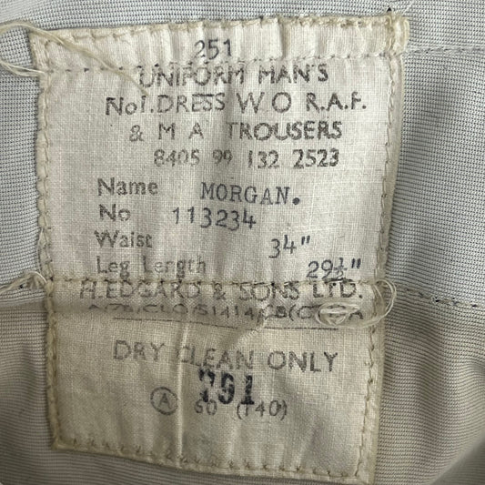 British Royal Air Force 1960's No. 1 Dress Trousers - W33 L27