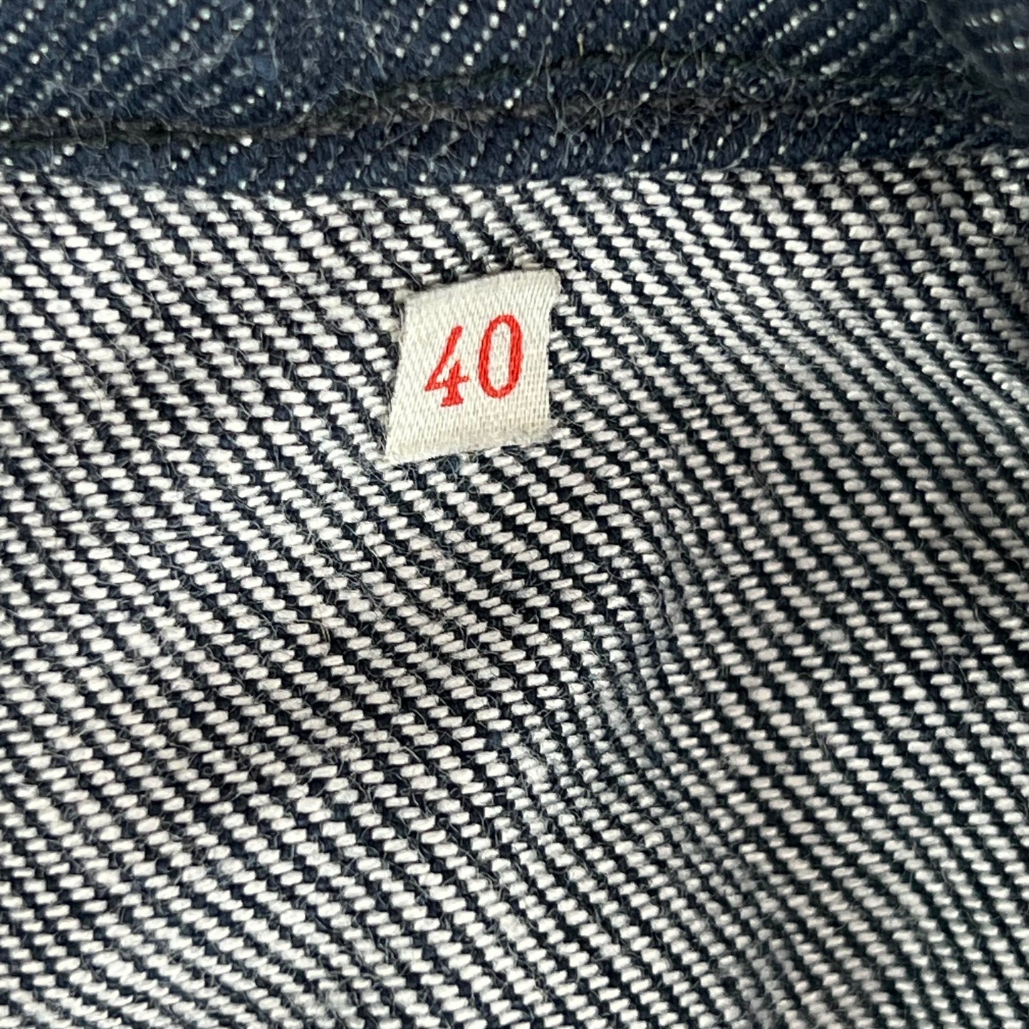 French Army Navy 70s Vintage Denim Chore Jacket - X Small