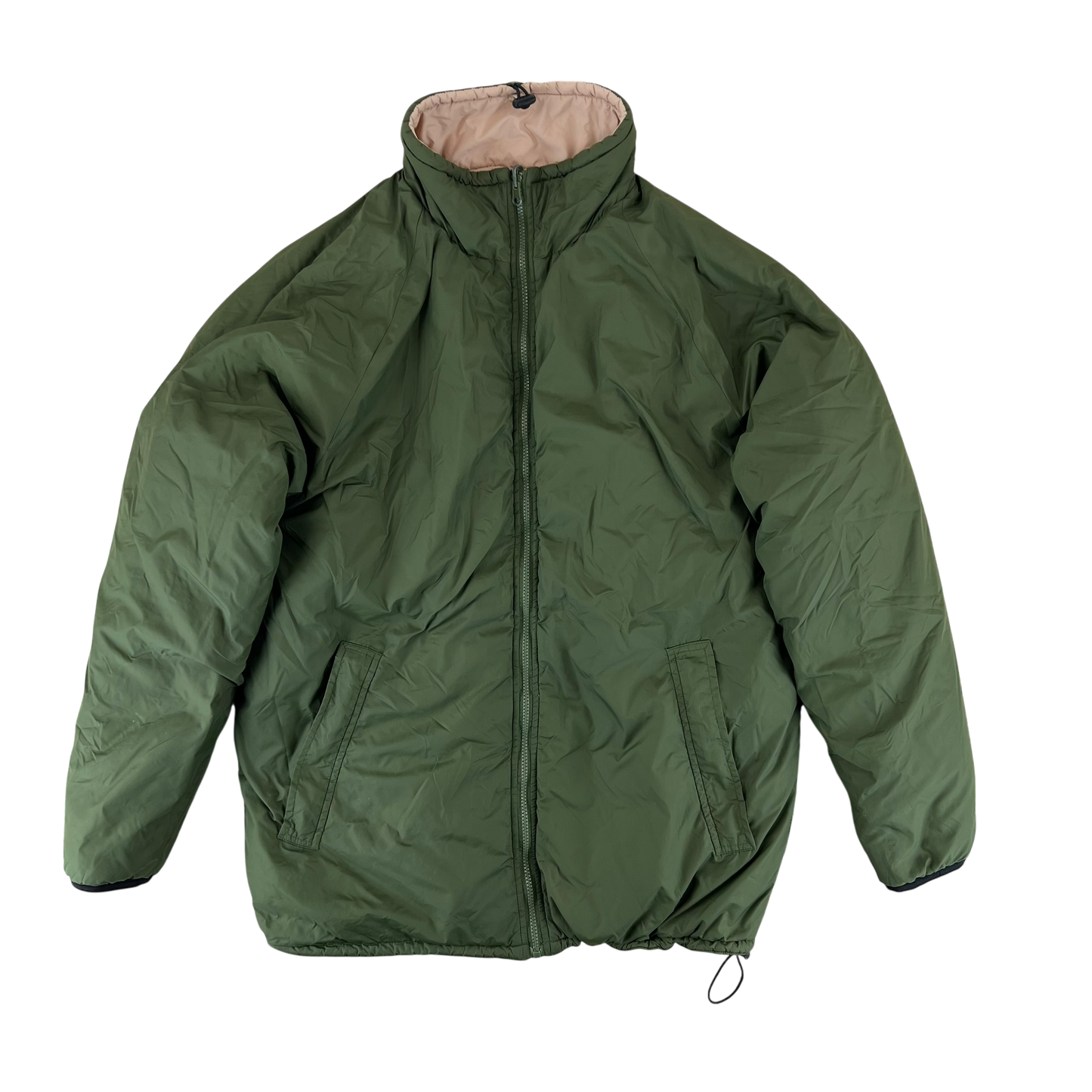 British Army Reversible Thermal Olive Green / Tan Quilted Jacket - Medium