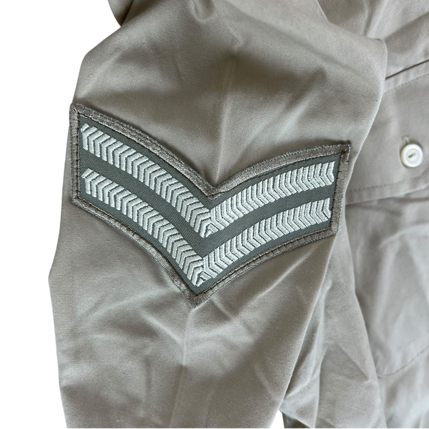 British Army Mens Fawn Shirt Long Sleeve - Medium 40 Collar