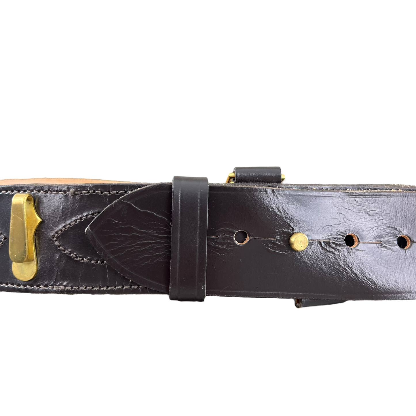British Army Dark Brown Leather Belt - X Large Size 5
