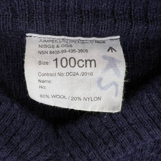 British Royal Navy Wool RISGS & GGS V Neck Pullover Jersey Jumper - 100cm