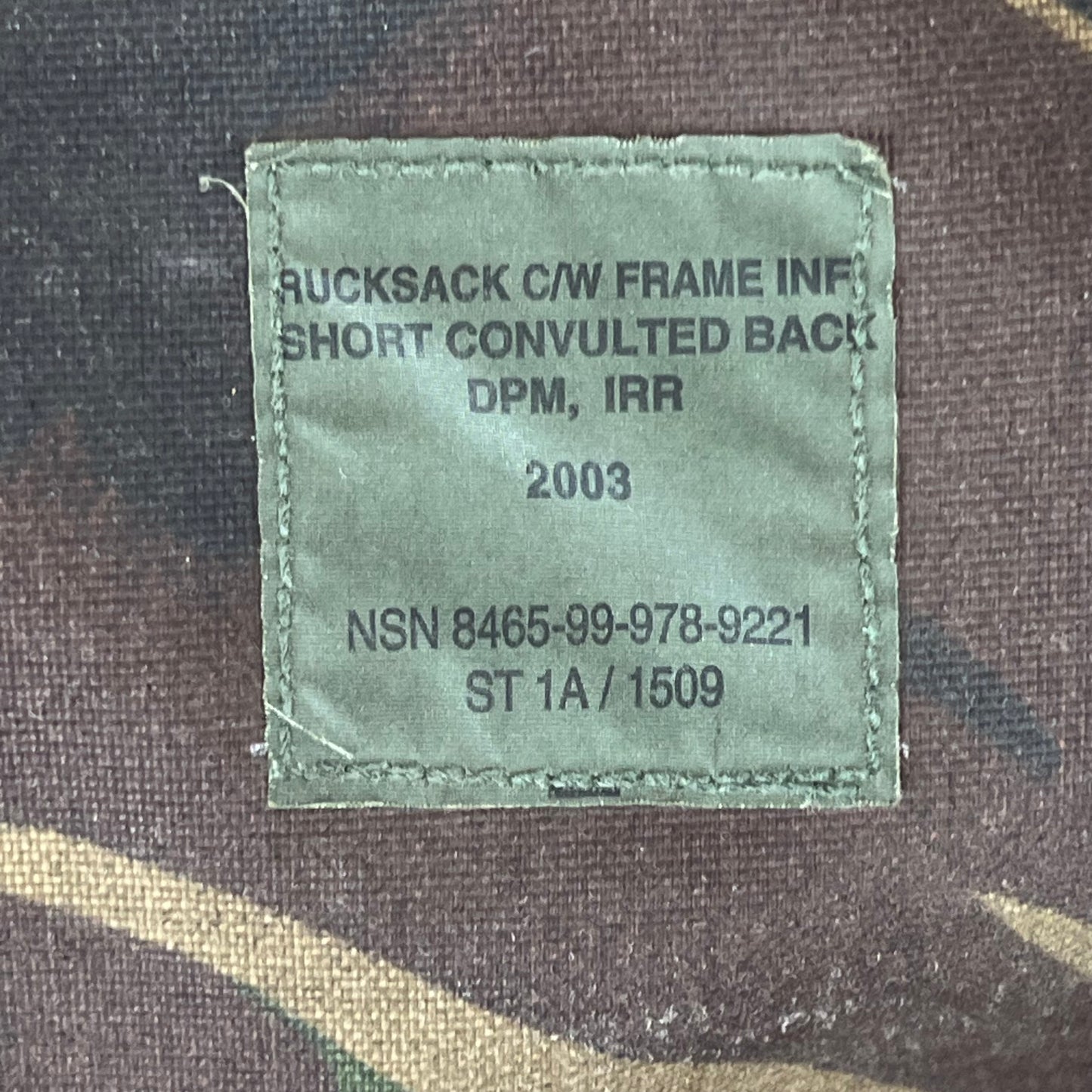 British Army S2000 DPM Woodland Camouflage 100L Short Convulted Rucksack