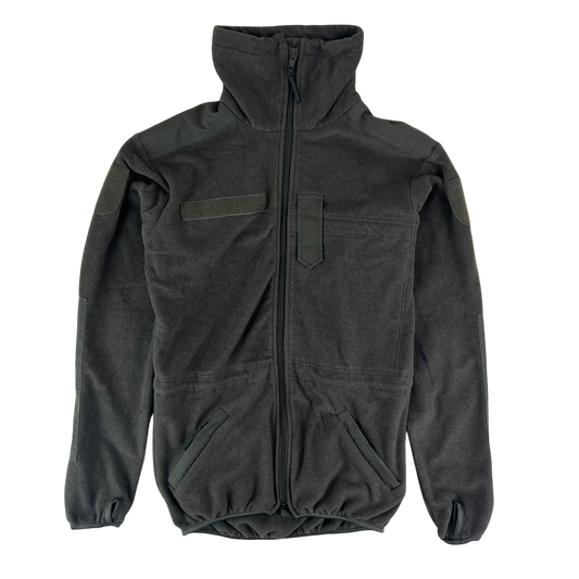 Austrian Army Olive Fleece Cardigan - Small 88-92 V/VI