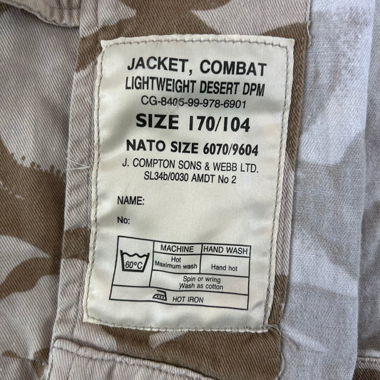 British Army Desert DPM Camouflage Combat Jacket / Shirt - Pattern 94 - 170/104