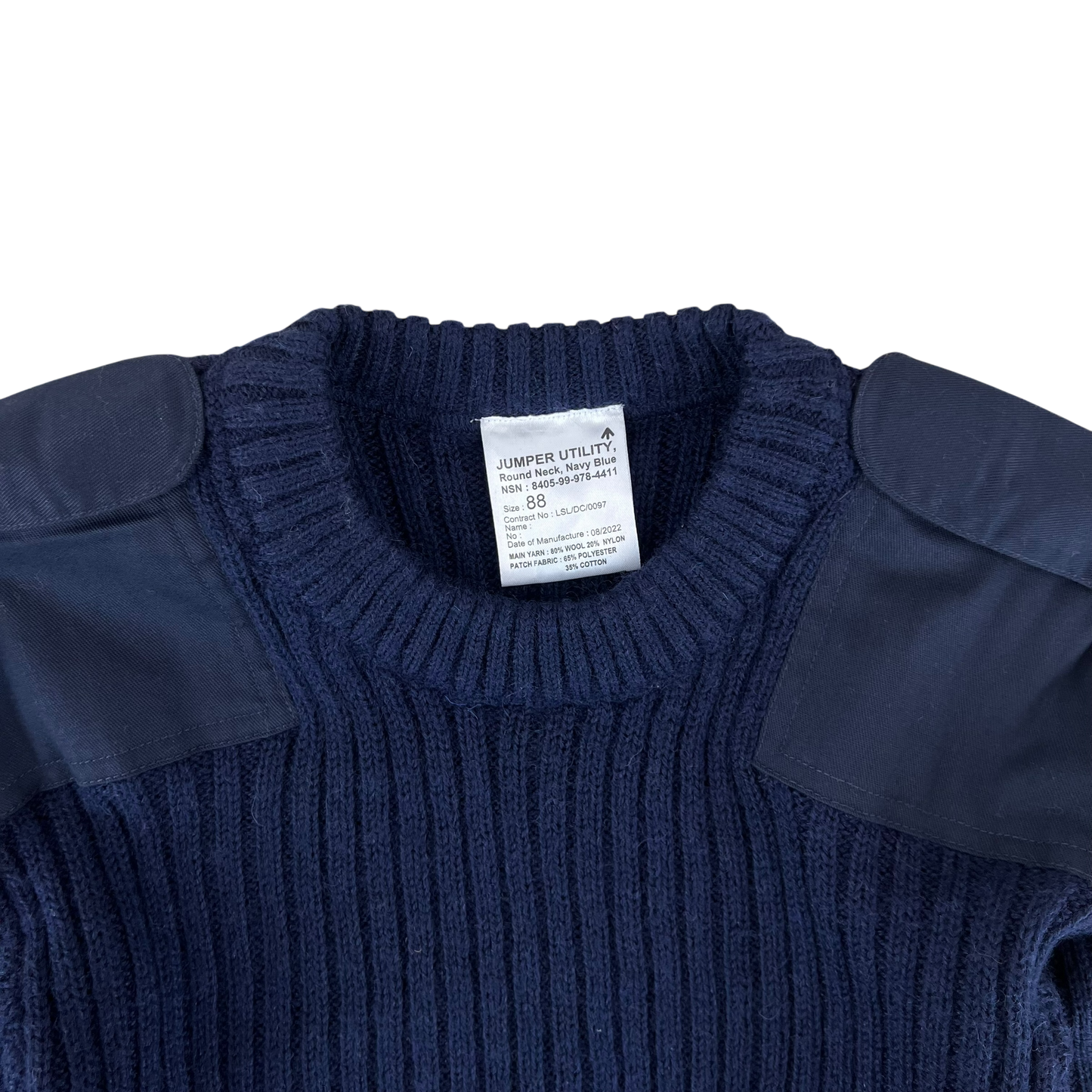 British Royal Navy Wool Crew Neck Pullover Jersey Jumper - Small 88cm