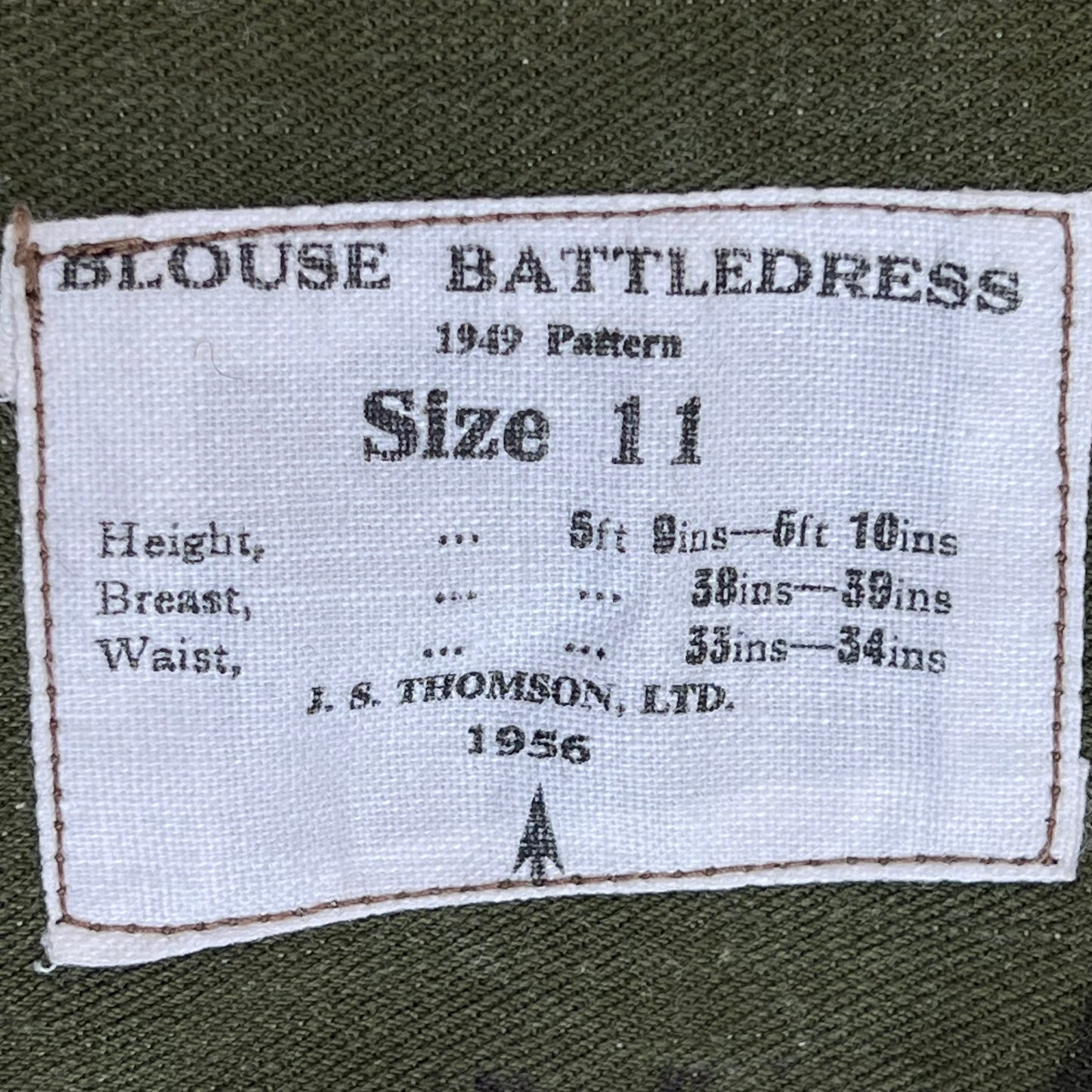 British Army 50s Khaki Ike 1949 Pattern Battle Dress Jacket - Medium