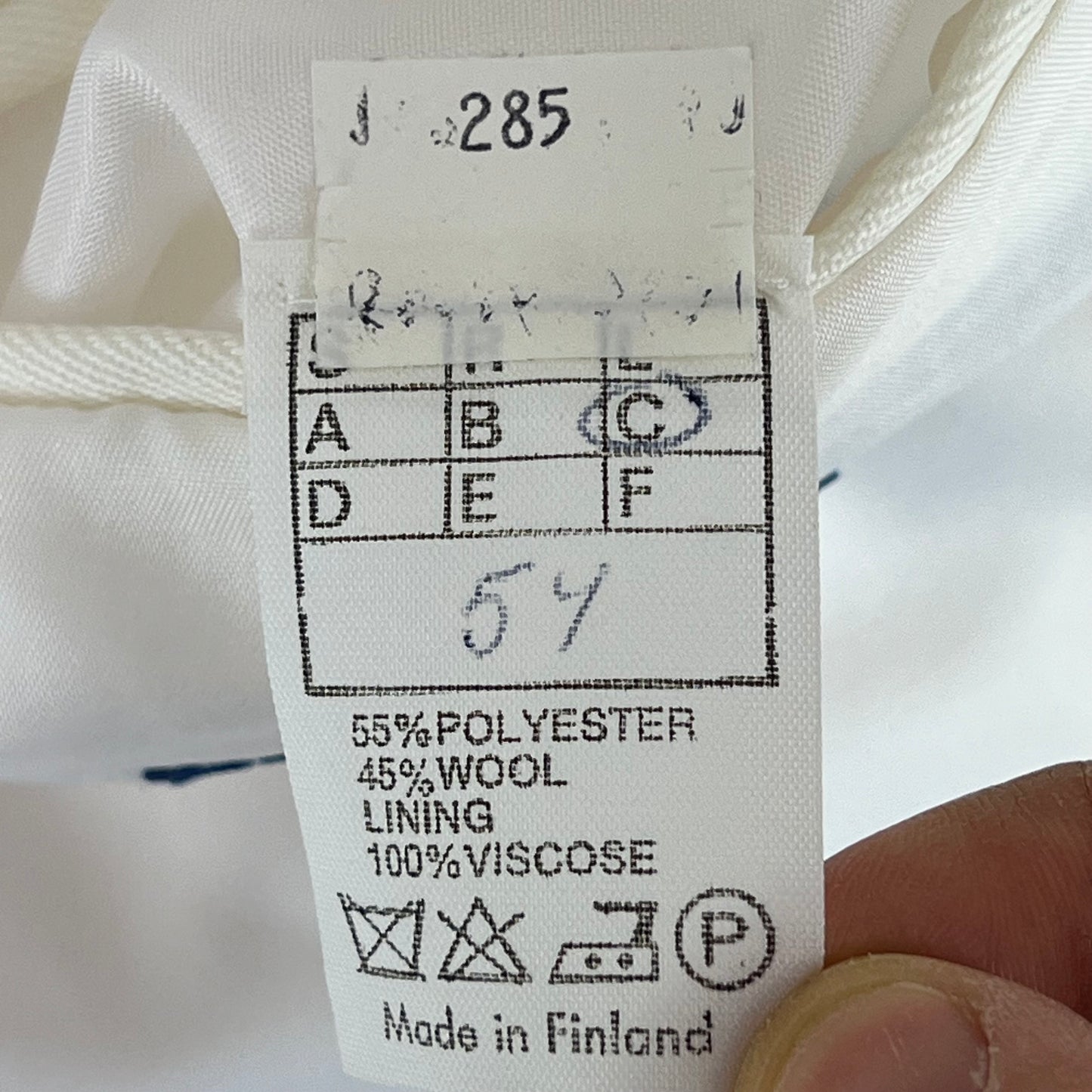 Finnish Army M04 White / Cream Mess Dress Jacket - Large