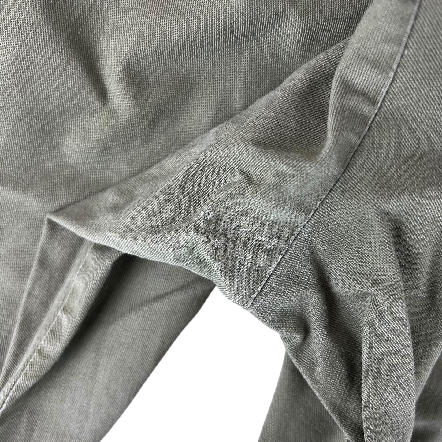 British Army Mens Olive Green Cotton Shirt Long Sleeve - Large