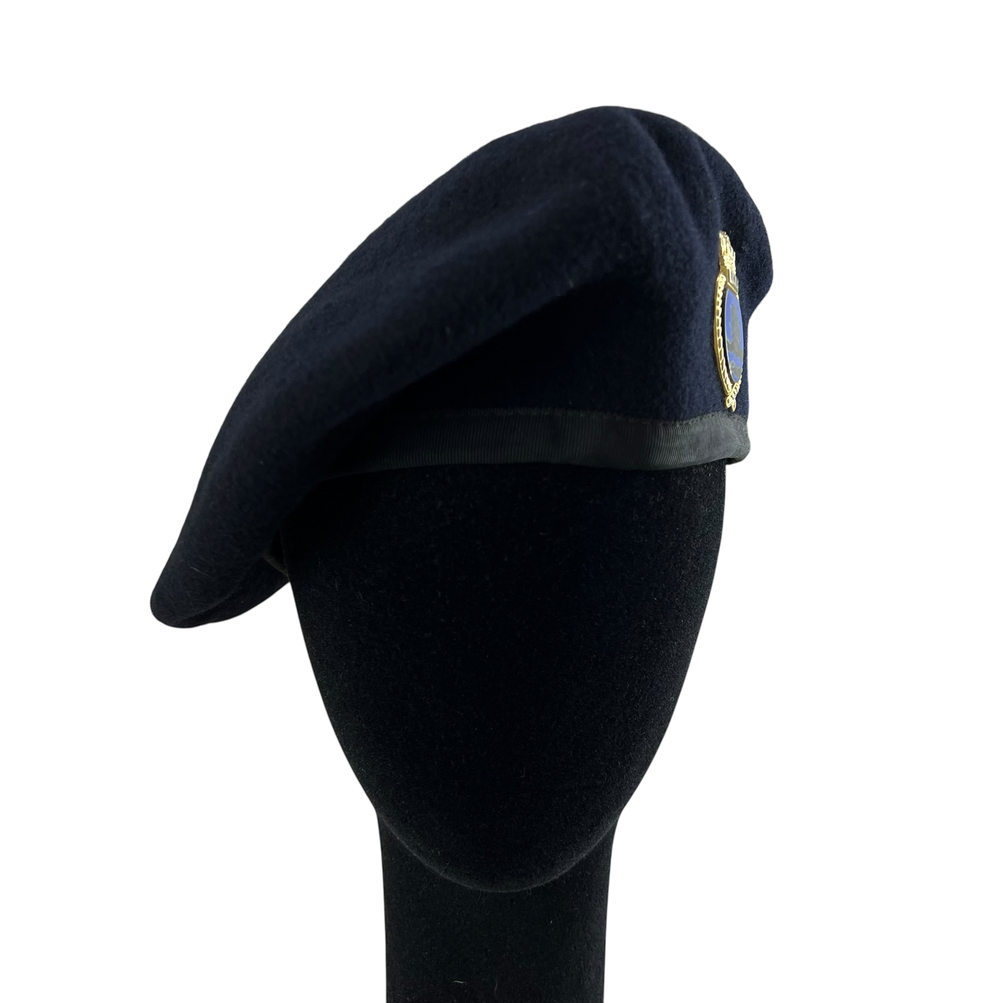British Royal Navy Beret w/ Badge - RNXS Auxiliary Service - Small 56cm