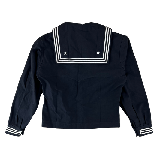 US Navy Sailor's Black Blue Crackerjack Jumper Top - Medium 38S