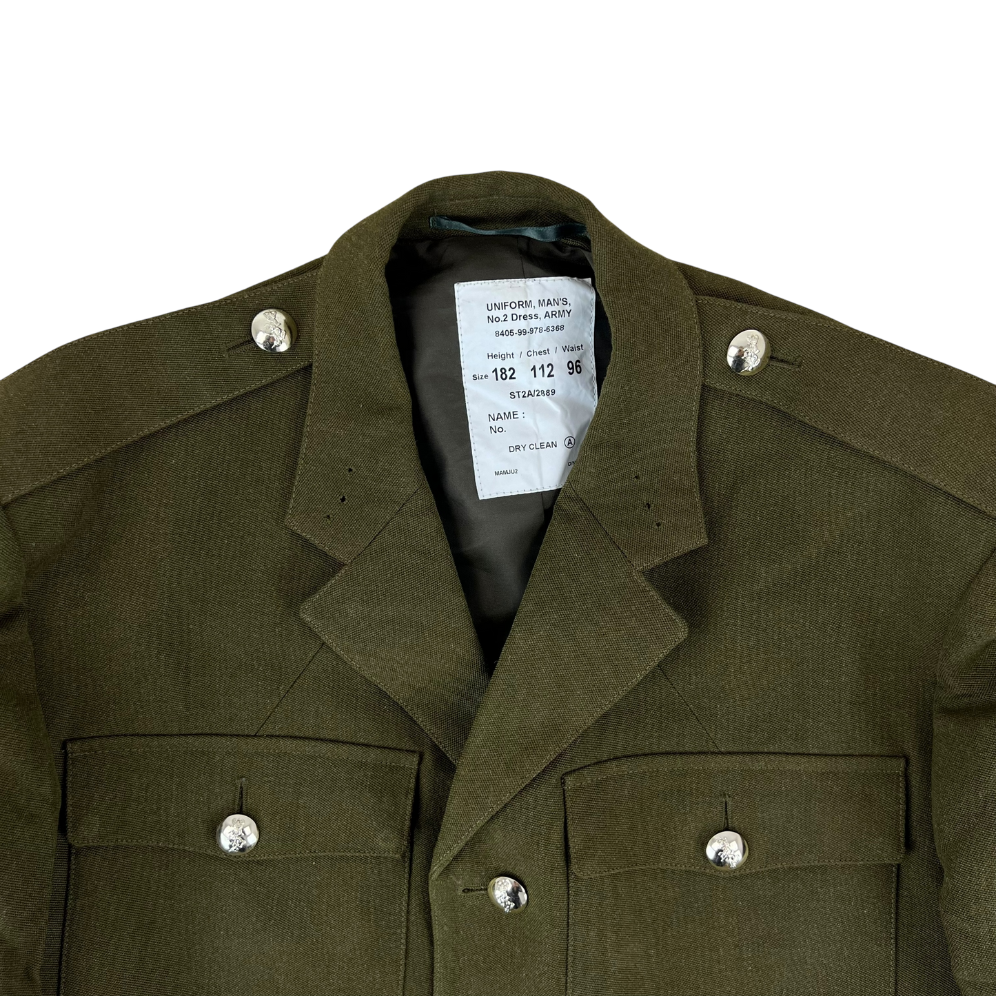 British Army 1980 Pattern No. 2 Olive Green Dress Jacket - REME - Large 182/112cm