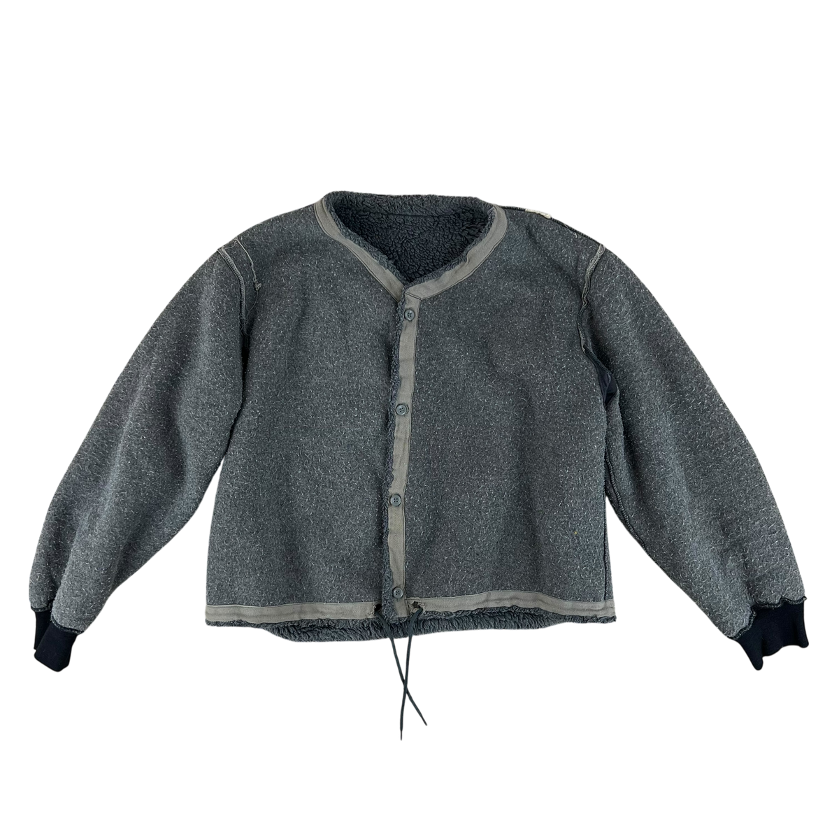Czechoslovak Army Faux Fur Jacket Liner Cardigan M85 - Large