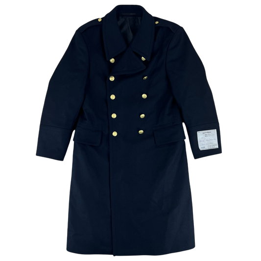 Finnish Navy Wool Blend Women's Greatcoat - Medium