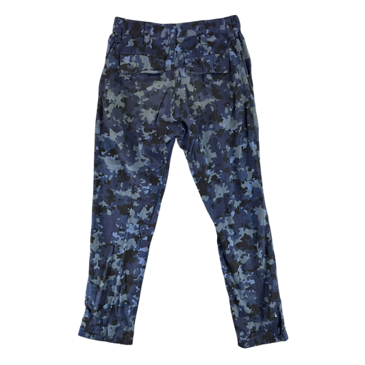 Romanian Navy M2017 Blue Camouflage Ripstop Trousers - W32 L29.5