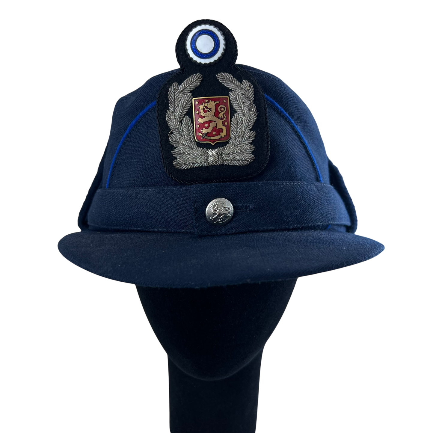 Finnish Police Winter Cap w/ Badge - Medium 58cm
