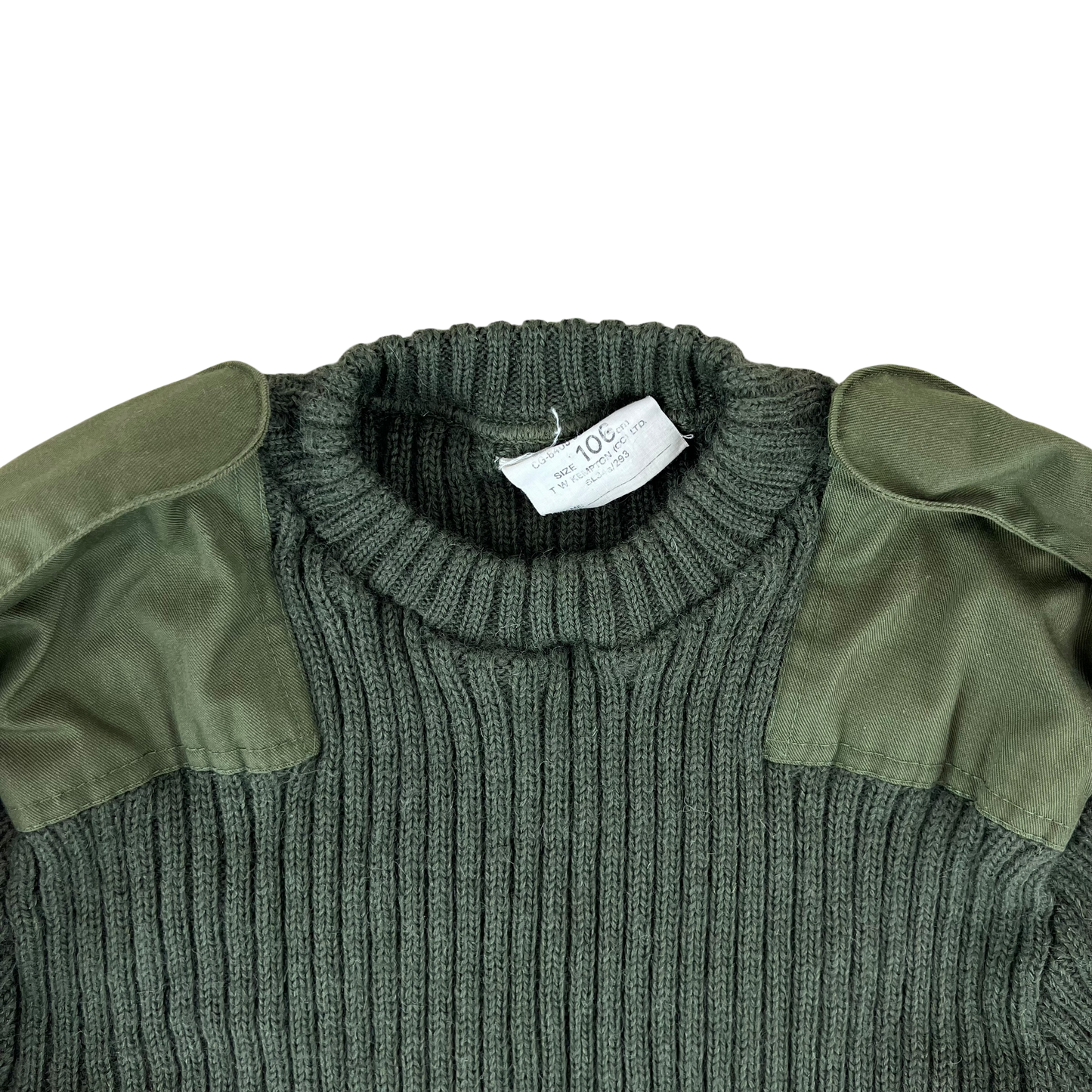 British Army Olive Green Pullover Jumper - Large 106cm