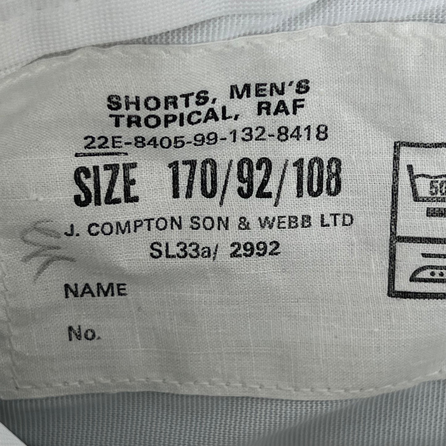 British RAF Tropical Stone Shorts - W36