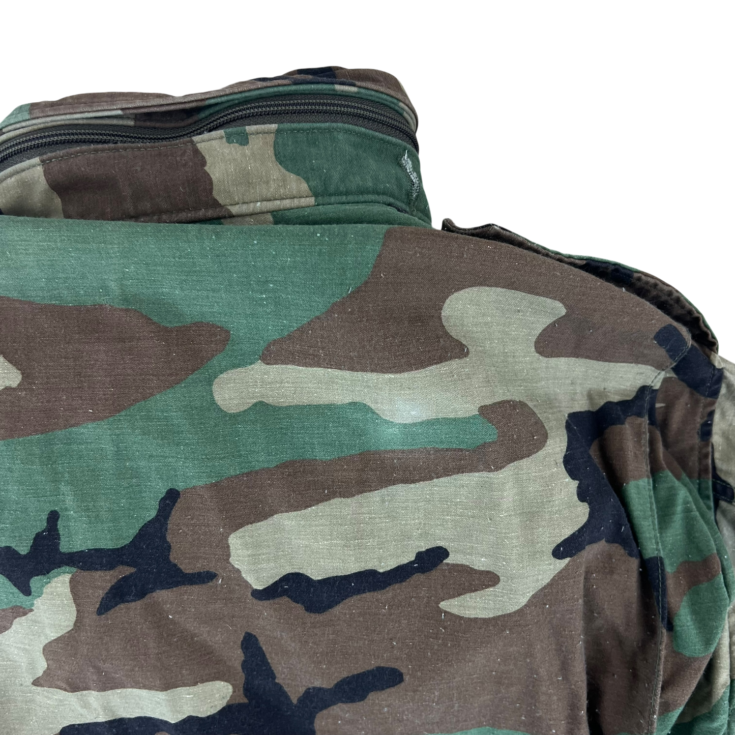 US Army M81 Woodland Camo M65 Cold Weather Field Coat - Medium Short