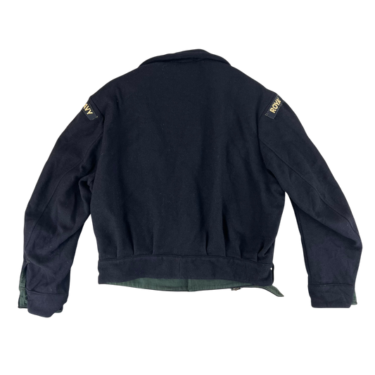British Royal Navy 60s Ike Battledress WD RAR Blouse Jacket - Large