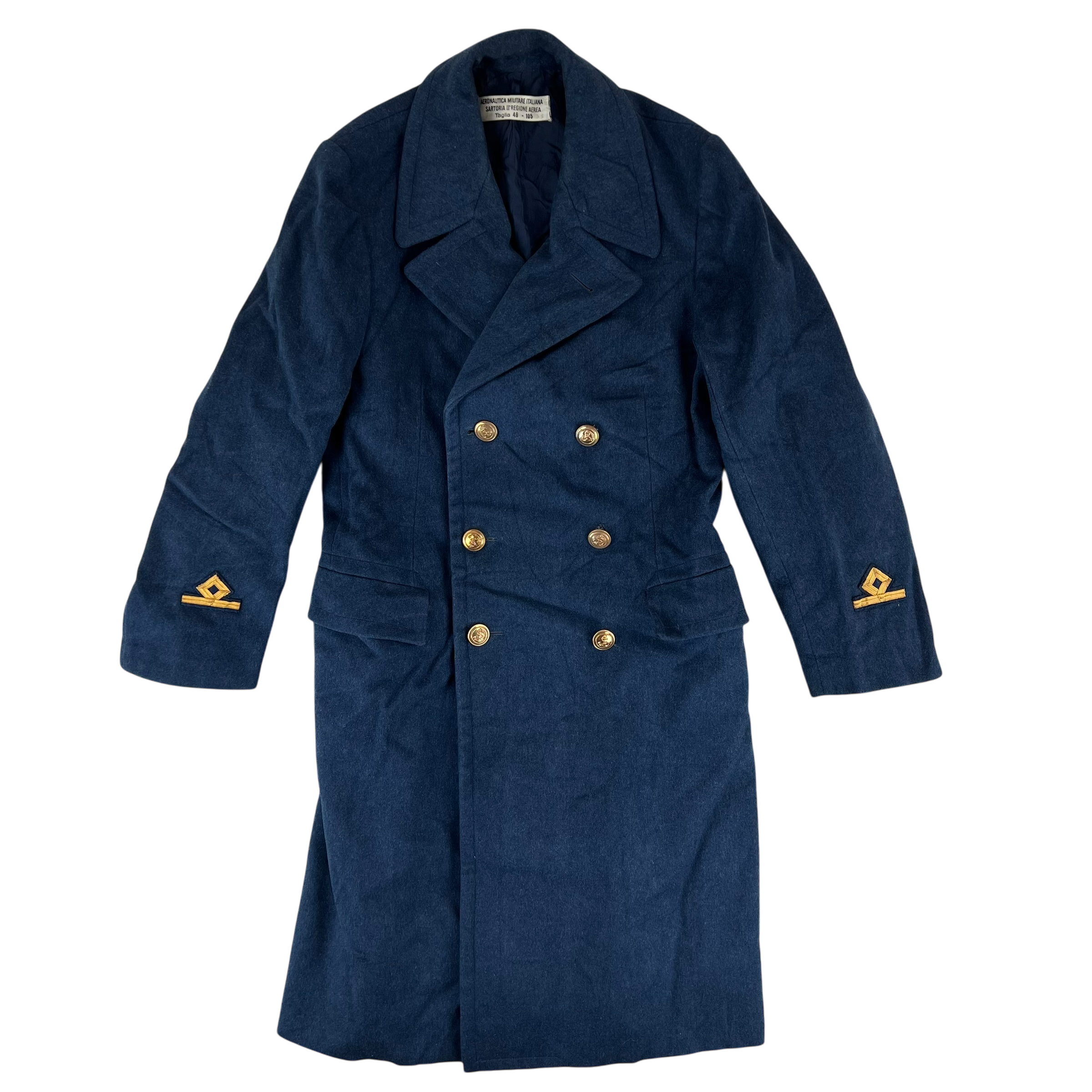 Italian Navy Air Corps 1970s Junior Officer's Greatcoat Medium