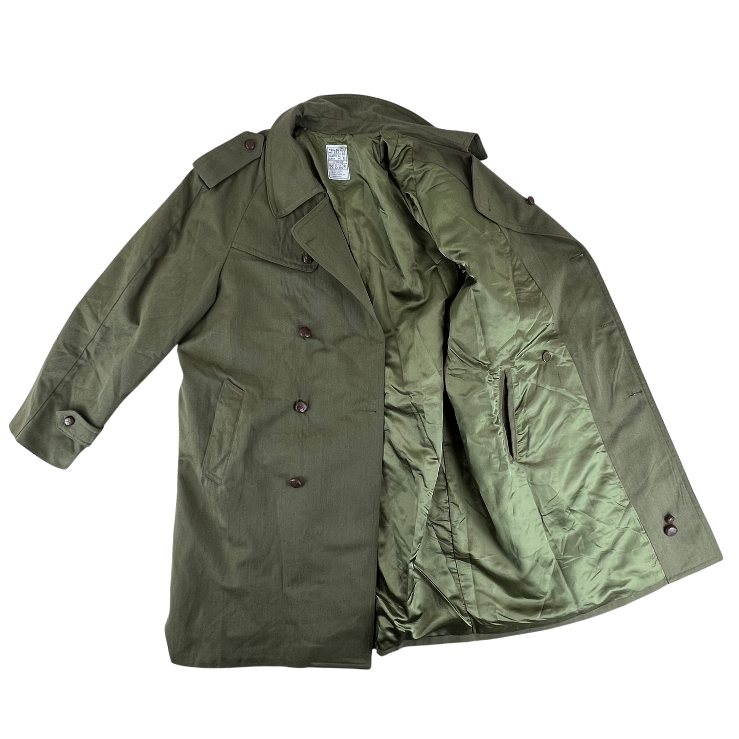 Spanish Army 80s Green Trenchcoat - XX Large