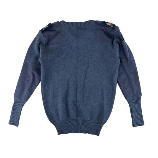 British Royal Air Force RAF Wool V Neck Pullover Jersey Jumper - Large 106cm
