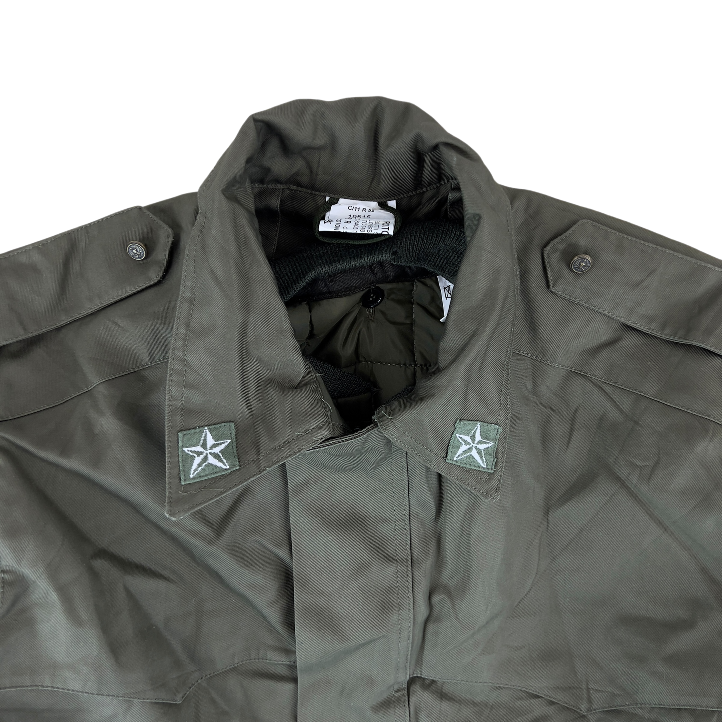 Italian Army Roma 75 Olive Green Drab Parka w/ Winter Liner - Large