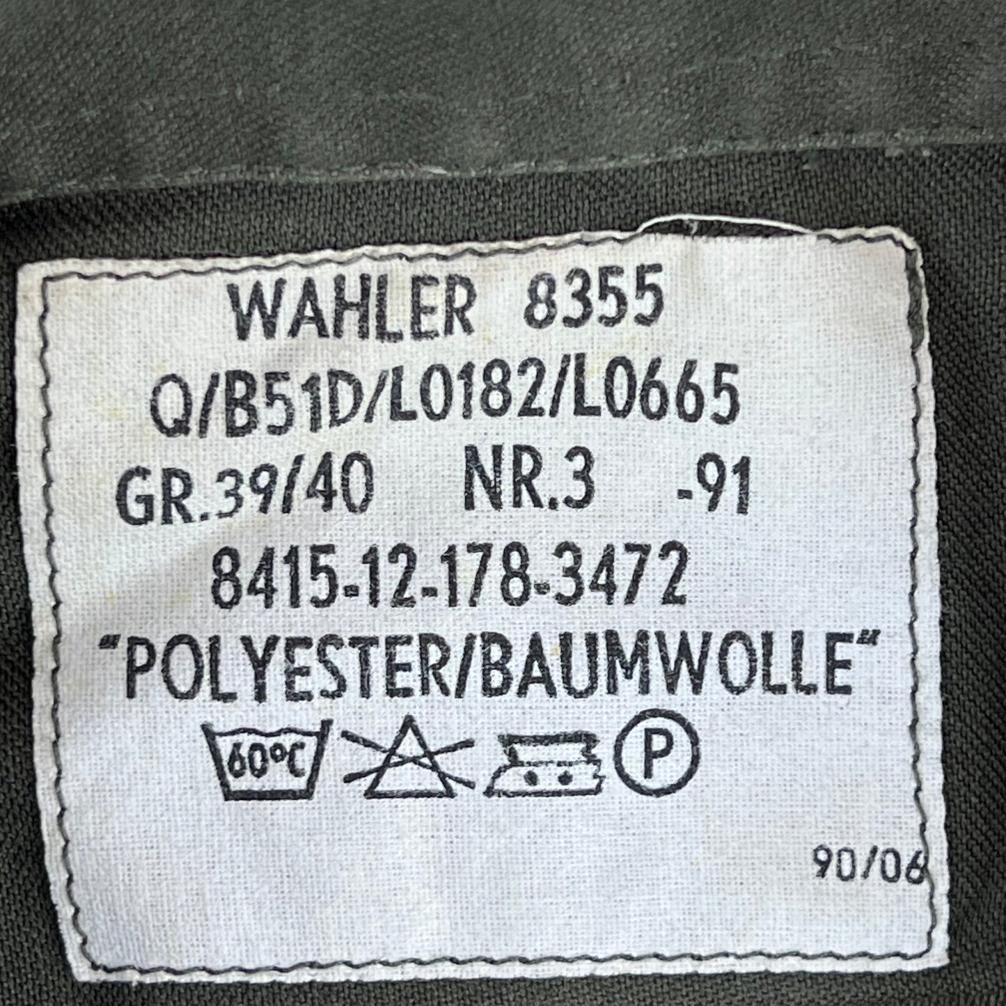 German Army Olive Green Long Sleeve Field Shirt - Medium GrNr3