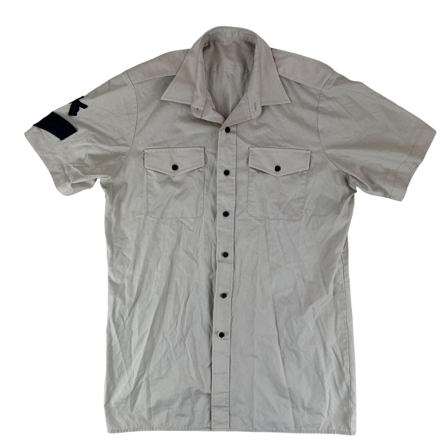 British Army Mens Fawn Shirt Short Sleeve - The Rifles - Medium