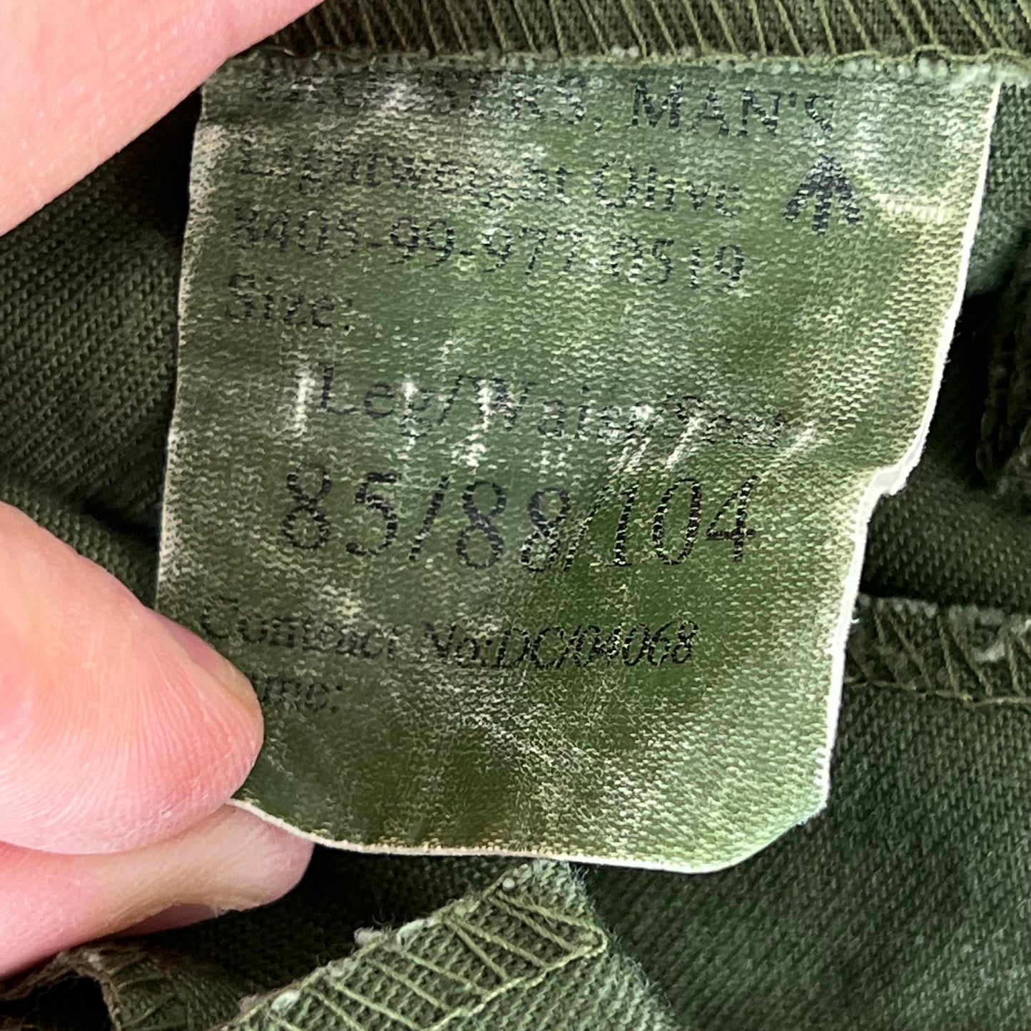 British Army Olive Green Fatigue Work Trousers - W35 L31