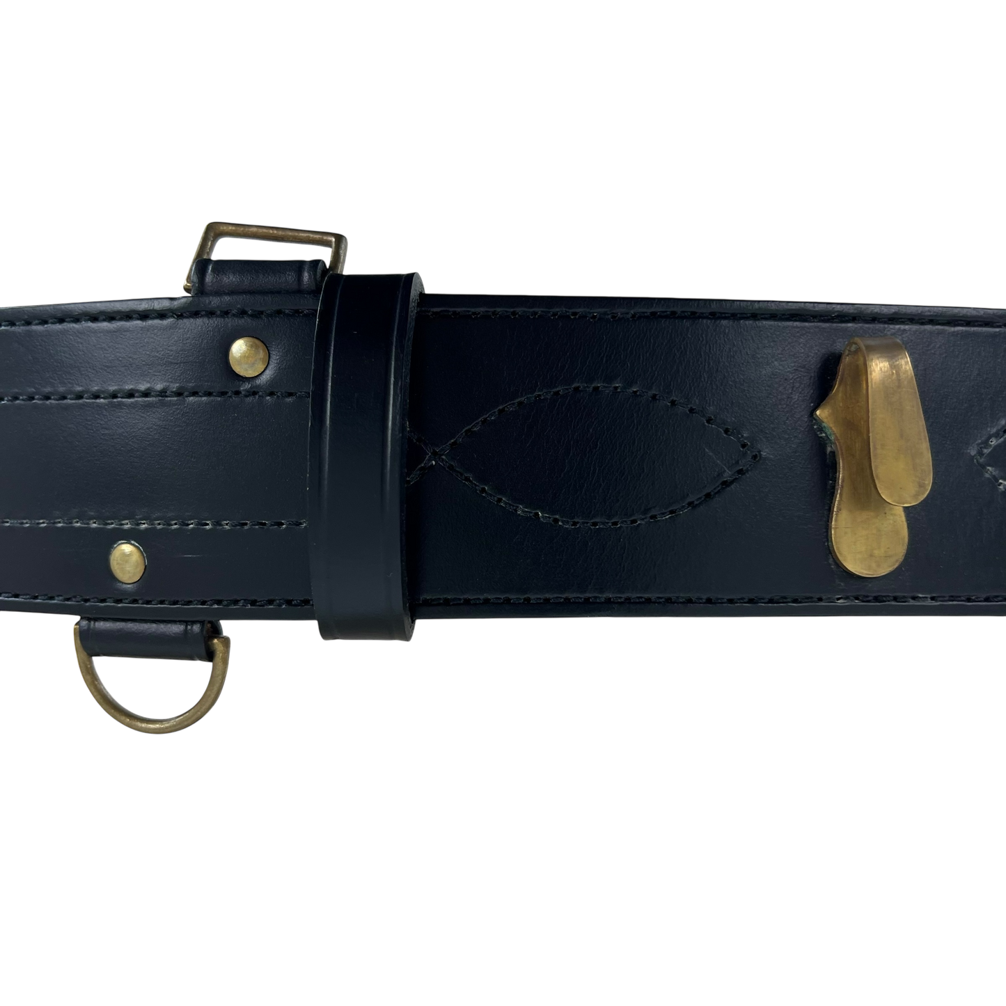 British Army Black Leather Belt - L42